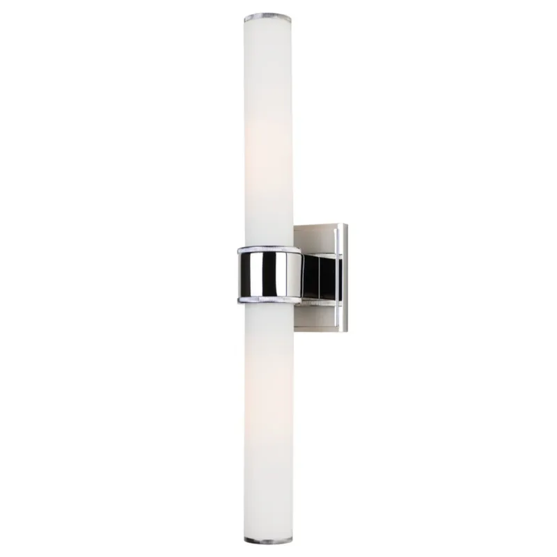 Mill Valley 2-Light Bath and Vanity in Polished Nickel 4.5W x 20H