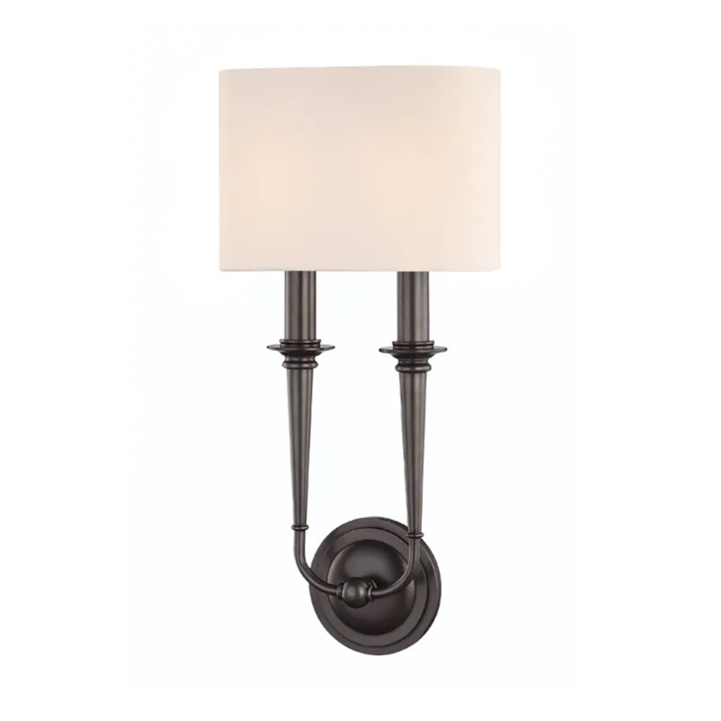 Lourdes 2-Light Wall Sconce in Old Bronze 9.5W x 19H