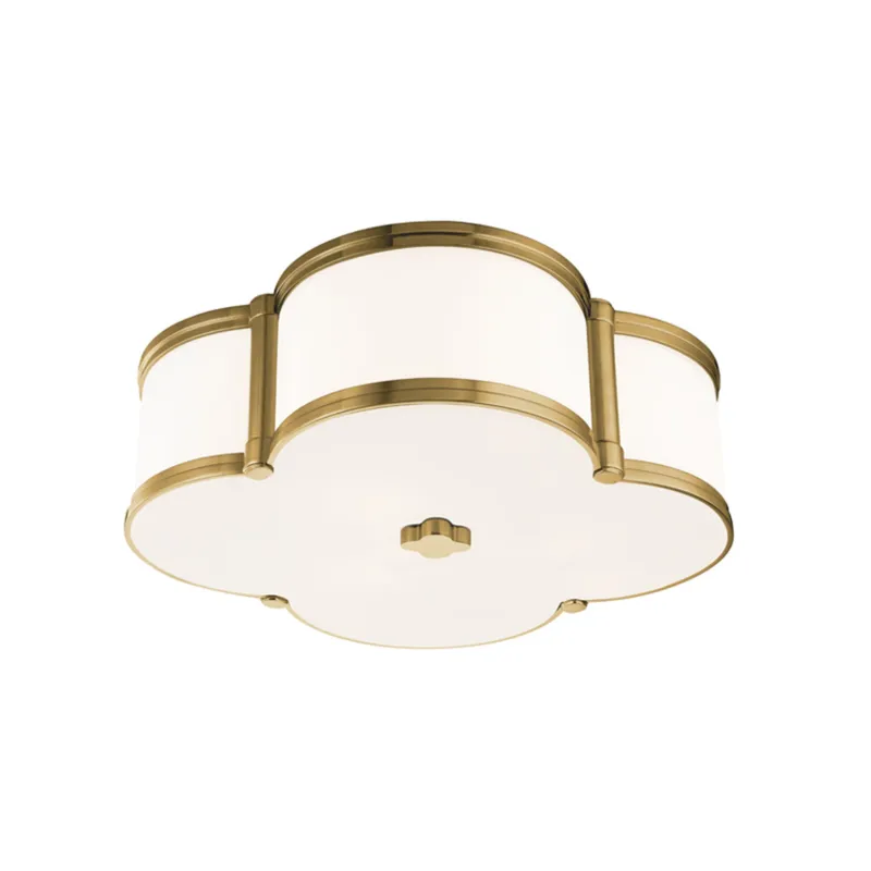 Chandler 3-Light Flush Mount in Aged Brass 16.75W x 5.5H