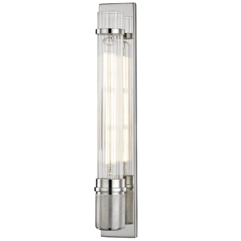Shaw 1-Light Wall Sconce in Polished Nickel 2.5W x 15.5H