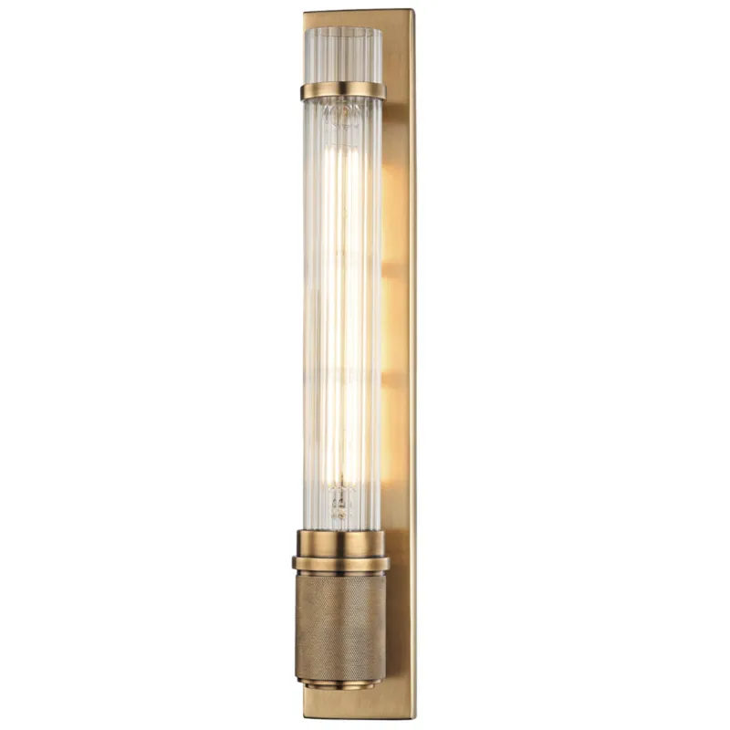 Shaw 1-Light Wall Sconce in Aged Brass 2.5W x 15.5H