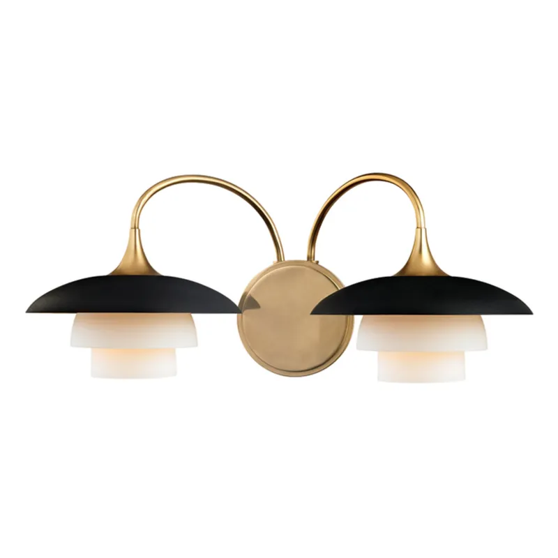 Barron 2-Light Bath and Vanity in Aged Brass 18.5L x 18.5W x 8.25H