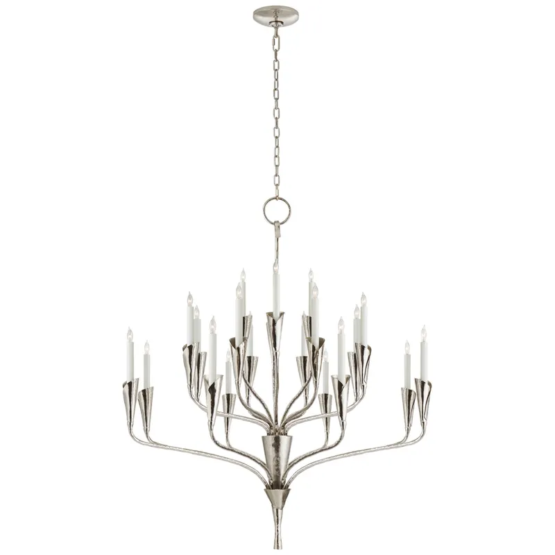 Chapman & Myers Aiden Large Chandelier in Polished Nickel Ceiling Light W40.5" x H44.5"