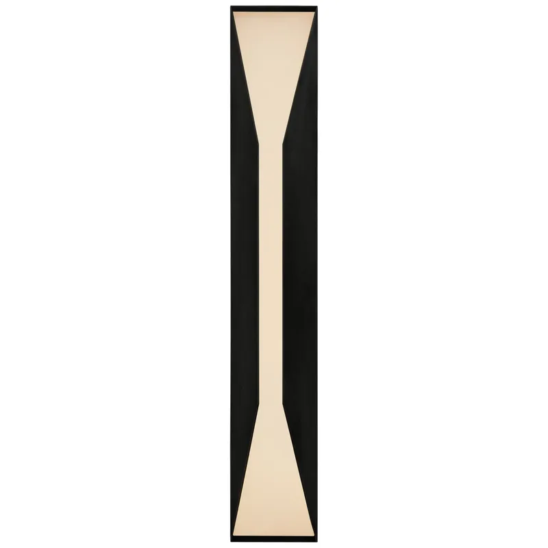 Kelly Wearstler Stretto 28" Sconce in Bronze with Frosted Glass Outdoor Lighting W4.75" x H28"