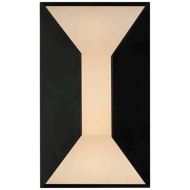 Kelly Wearstler Stretto 8" Sconce in Bronze with Frosted Glass Outdoor Lighting W4.75" x H8"