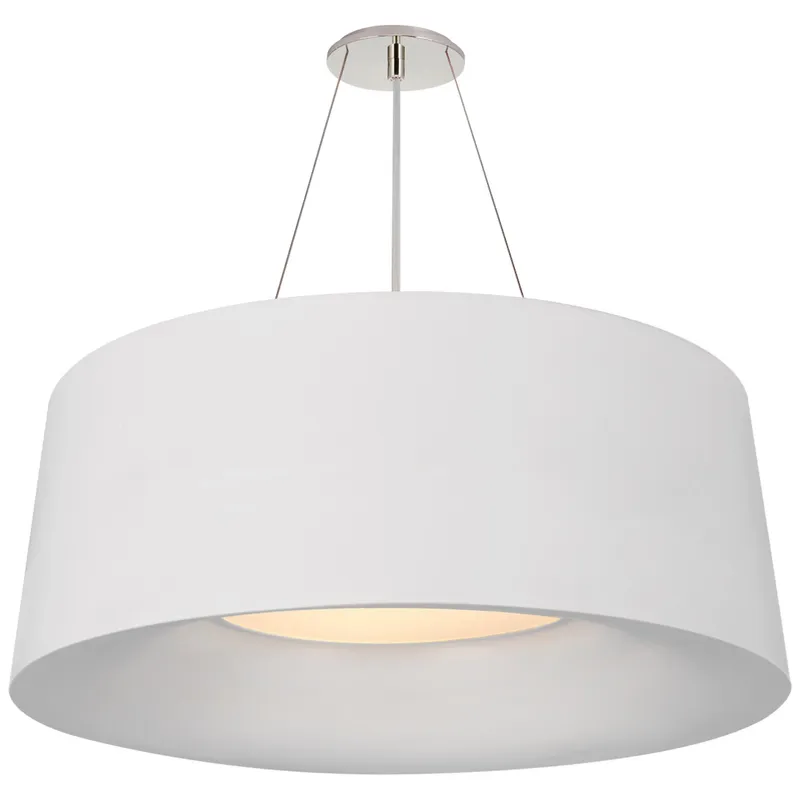 Barbara Barry Halo Medium Hanging Shade in Matte White Ceiling Light W27.5"
