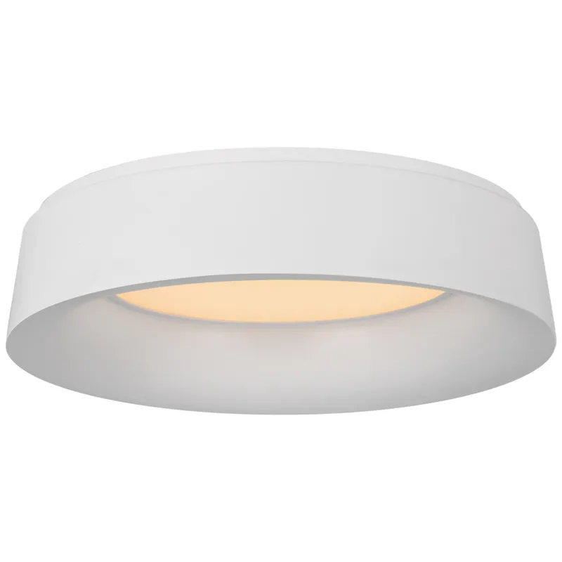Barbara Barry Halo Large Flush Mount in Matte White Ceiling Light W17.5" x H4.5"