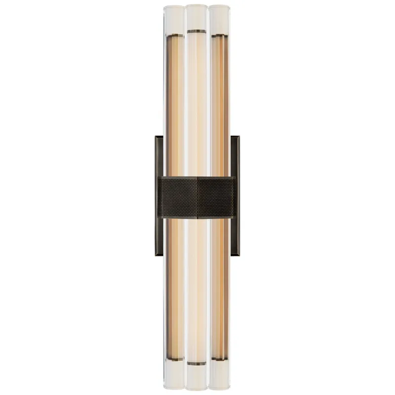 Lauren Rottet Fascio 18" Sconce in Bronze with Crystal Wall Light W4.25" x H18"