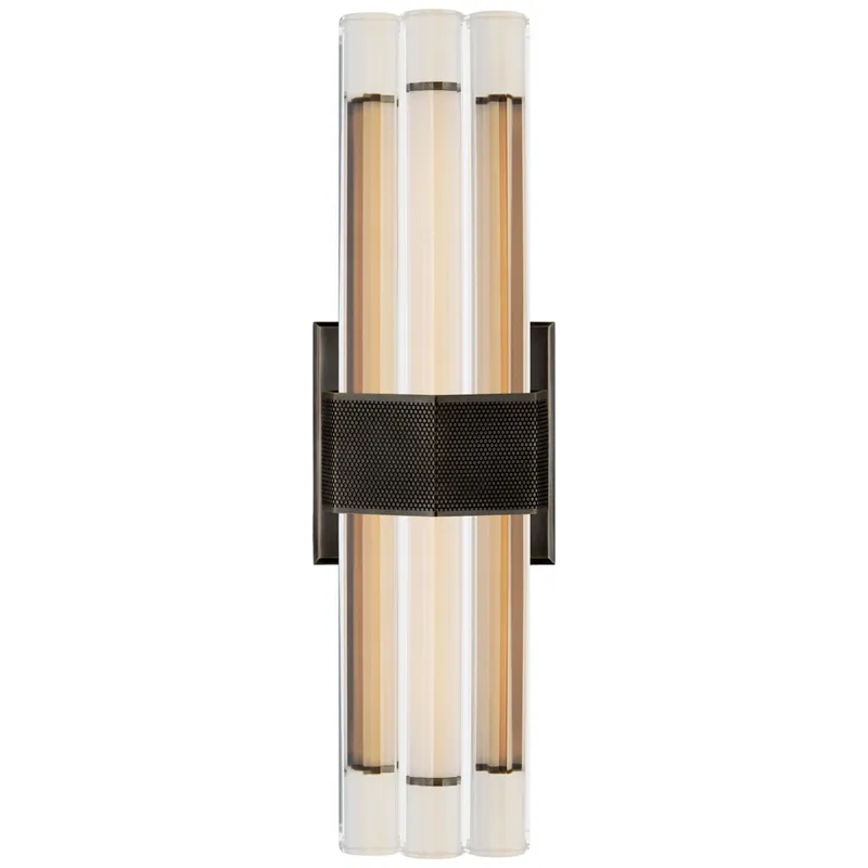 Lauren Rottet Fascio 14" Sconce in Bronze with Crystal Wall Light W4.5" x H14"