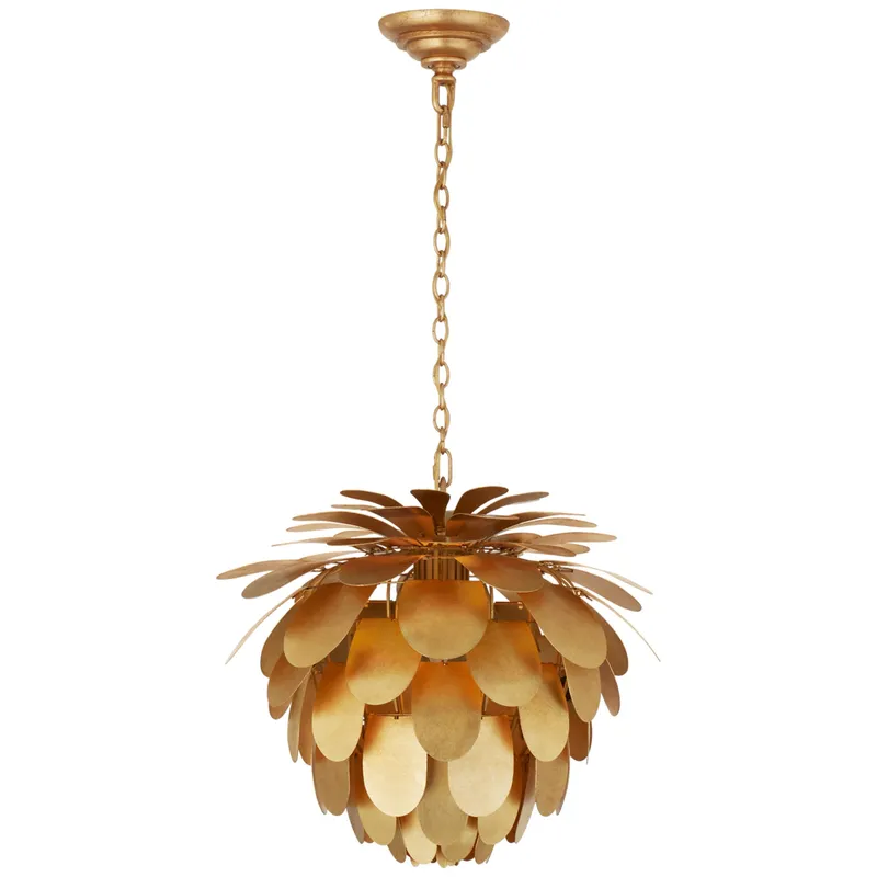 Chapman & Myers Cynara Small Chandelier in Gild Ceiling Light W16.75" x H15.25"