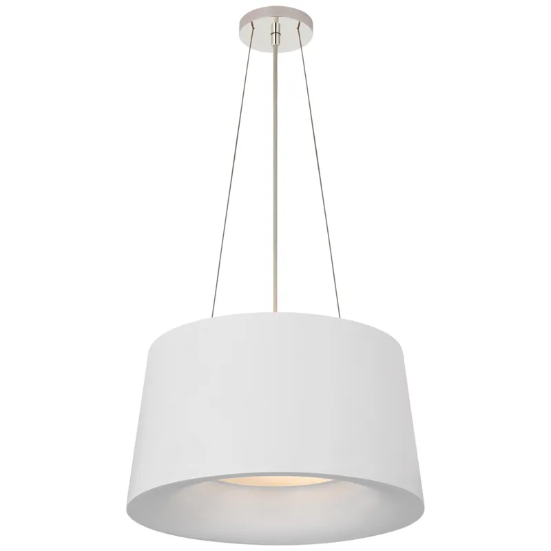 Barbara Barry Halo Small Hanging Shade in Matte White Ceiling Light W19"