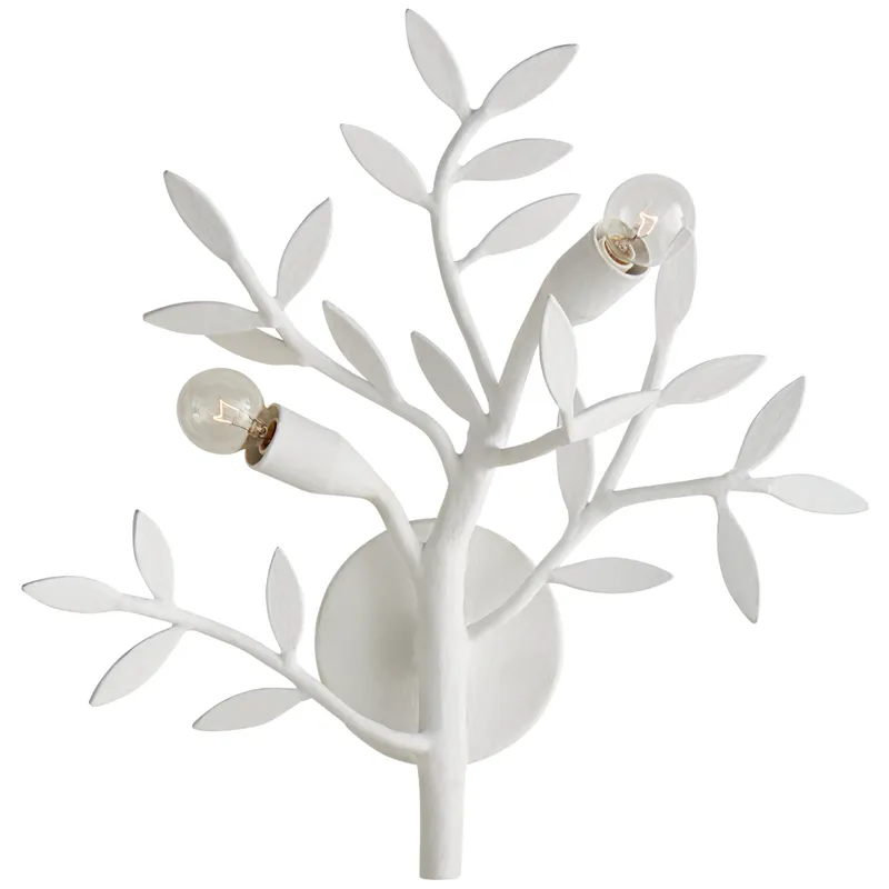 Julie Neill Mandeville Sconce in Plaster White Wall Light W13.75" x H15"
