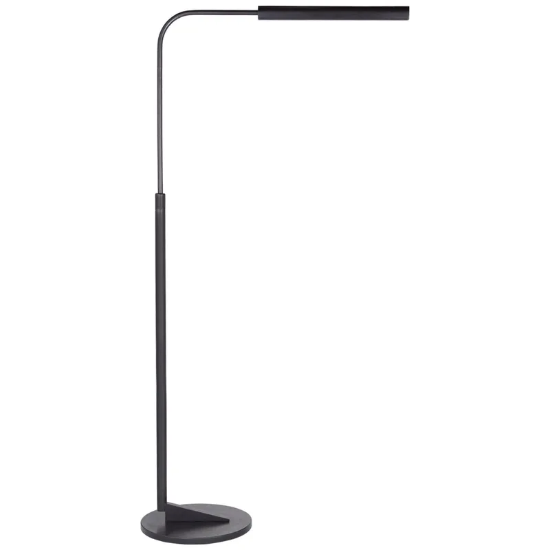 Ian K. Fowler Austin Adjustable Floor Lamp in Aged Iron W11" x H36.75" - 48"