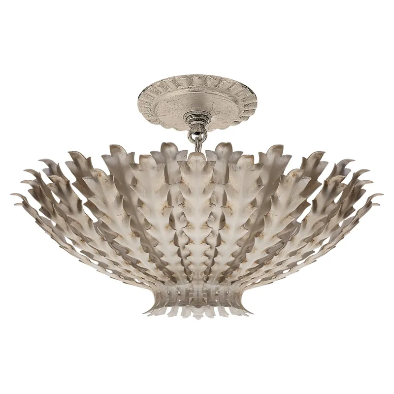 AERIN Hampton Mini Chandelier in Burnished Silver Leaf Ceiling Light W16.75" x H8"