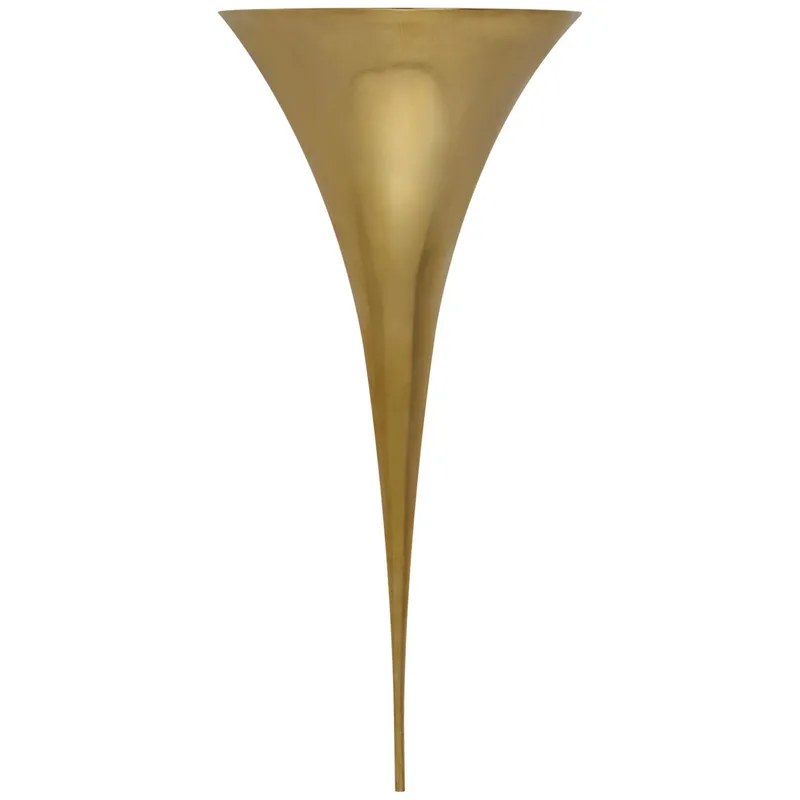 AERIN Alina Tail Sconce in Hand-Rubbed Antique Brass Wall Light W9" x H20"
