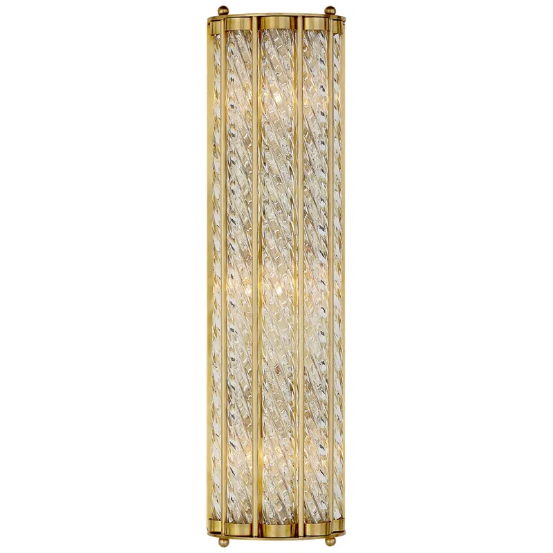 AERIN Eaton Linear Sconce in Hand-Rubbed Antique Brass Wall Light W5.5" x H21"