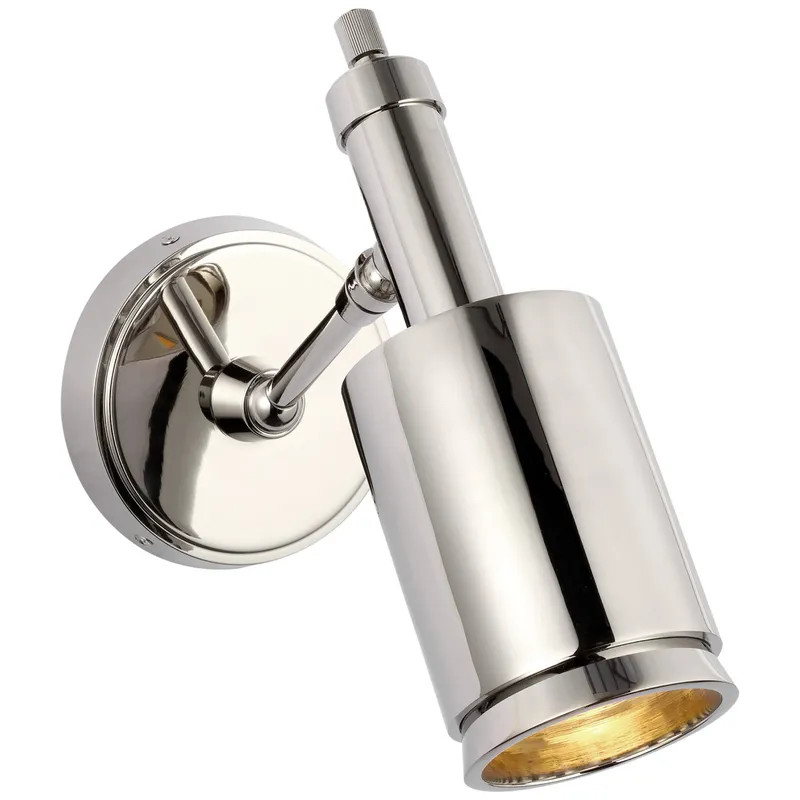 Thomas O'Brien Anders Small Articulating Wall Light in Polished Nickel W5.25" x H10.75"