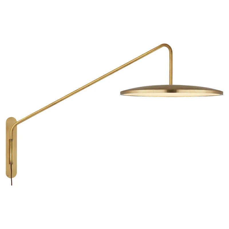 Peter Bristol Dot 16" Articulating Wall Light in Natural Brass W16.25" x H28"