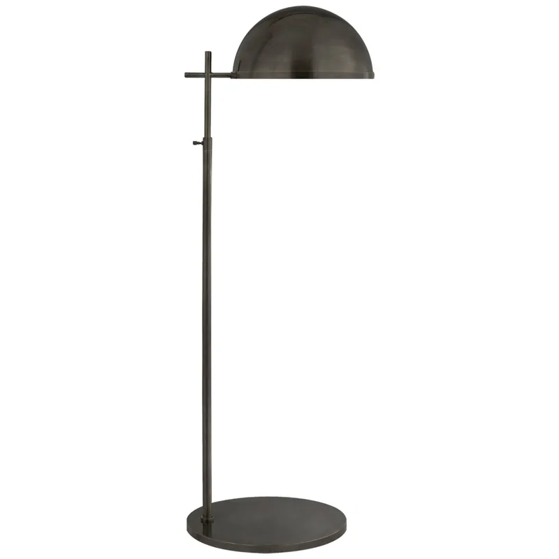 Kelly Wearstler Dulcet Medium Pharmacy Floor Lamp in Bronze with Bronze Shade W15" x H43.5" - 54.5"