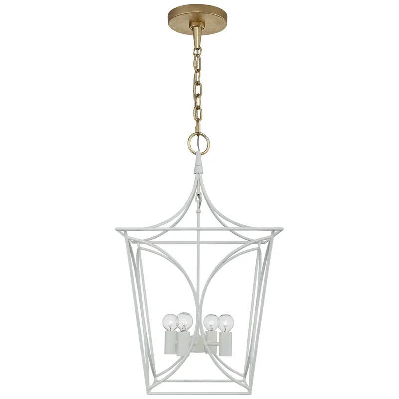 kate spade new york Cavanagh Small Lantern in Light Cream and Gild Ceiling Light W13.75"