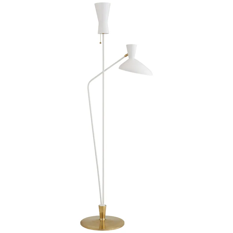 AERIN Austen Large Dual Function Floor Lamp in White W14" x H70.25"