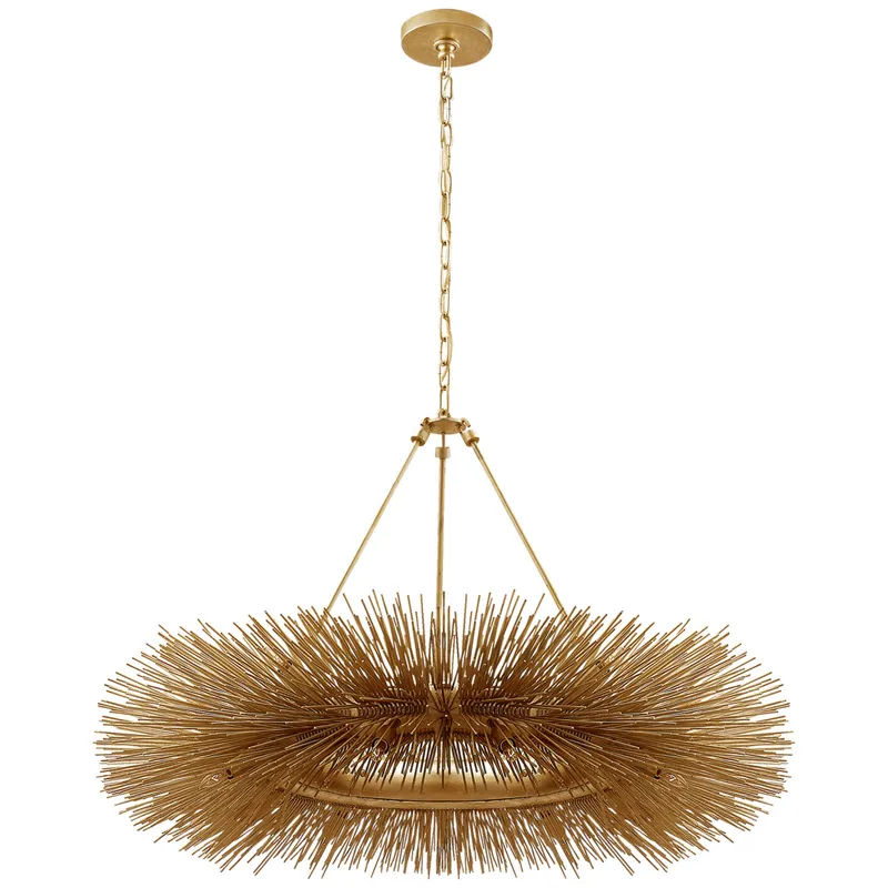 Kelly Wearstler Strada Ring Chandelier in Gild Ceiling Light W40" x H25.75"