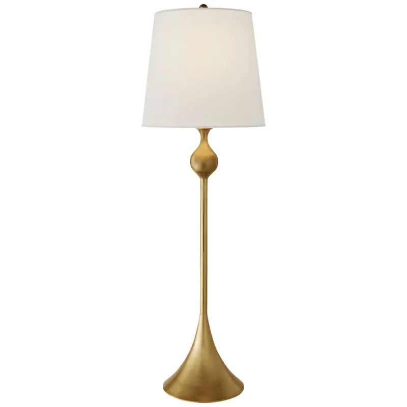 AERIN Dover Buffet Lamp in Gild with Linen Shade Table Lamp W10.25" x H31.25"