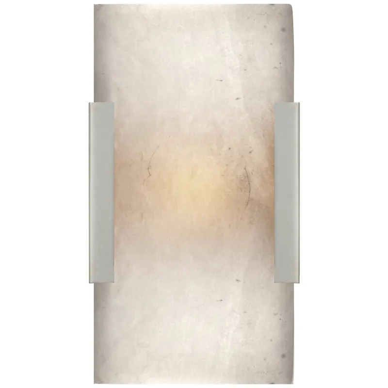 Kelly Wearstler Covet Wide Clip Bath Sconce in Polished Nickel Wall Light W5.25" x H9.5"