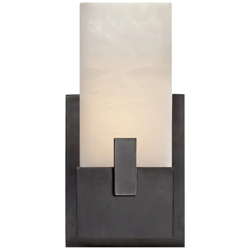 Kelly Wearstler Covet Short Clip Bath Sconce in Bronze Wall Light W5.5" x H10.75"