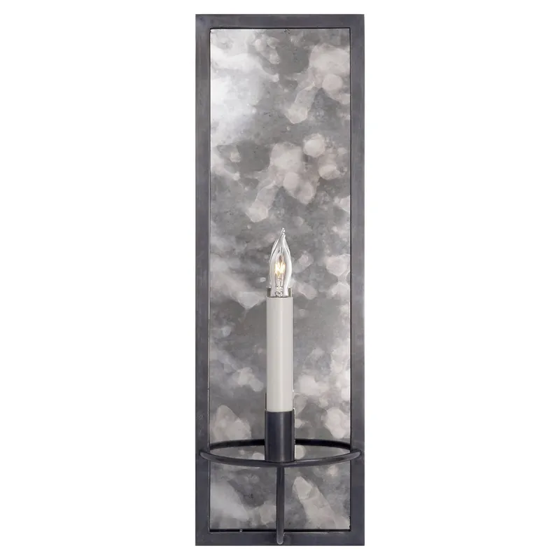 Niermann Weeks Regent Rectangular Sconce in Bronze Wall Light W5.5" x H17.5"