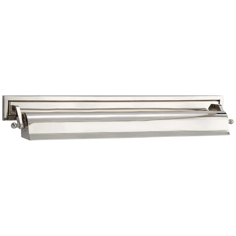 Thomas O'Brien Library 22" Picture Light in Polished Nickel Wall Light W23.5" x H4"