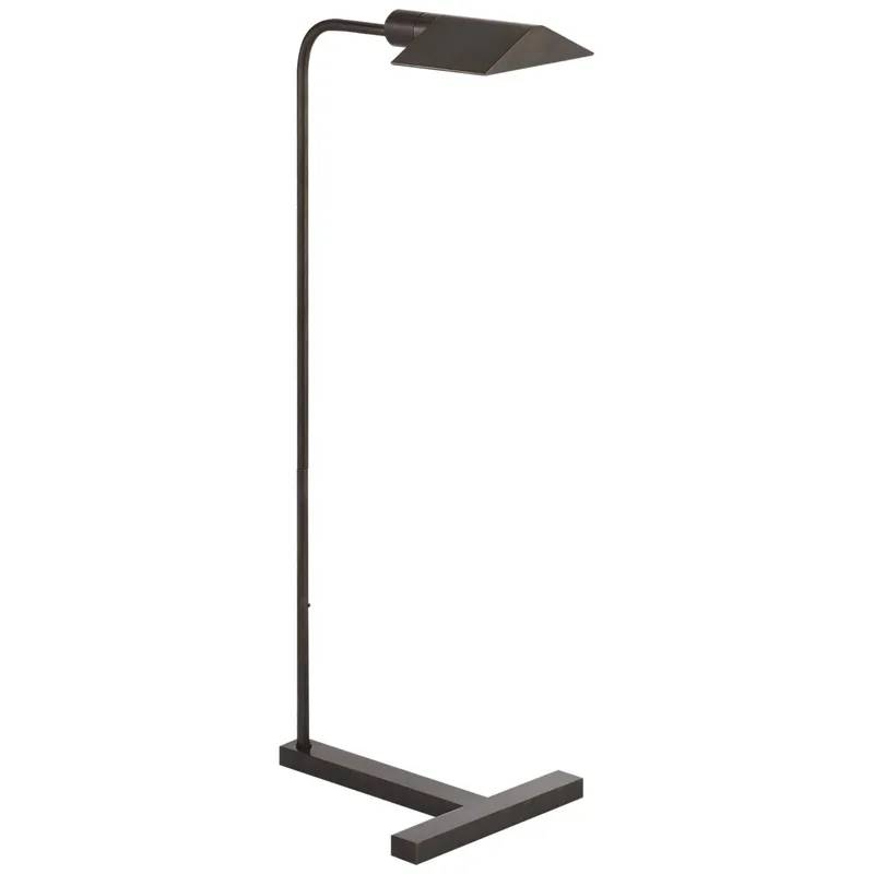 J. Randall Powers William Pharmacy Floor Lamp in Bronze W11" x H36.25" - 41.25"