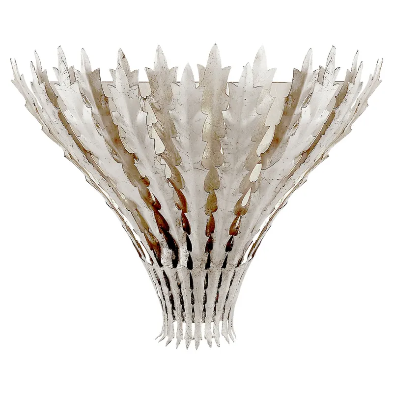 AERIN Hampton Wall Light in Burnished Silver Leaf W15" x H12"