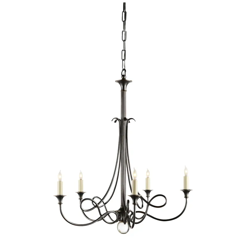 Eric Cohler Twist Chandelier in Bronze Ceiling Light W26" x H30"