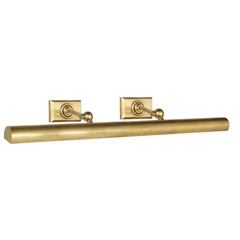 Chapman & Myers 30" Cabinet Maker's Picture Light in Hand-Rubbed Antique Brass Wall Light W30" x H3.5"