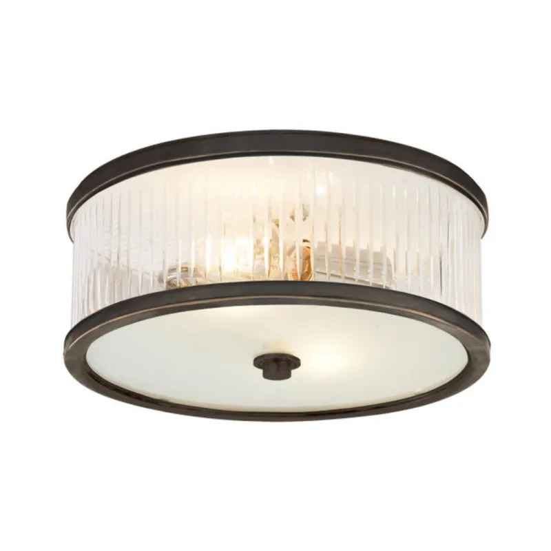 Alexa Hampton Randolph Large Flush Mount in Bronze Ceiling Light W14" x H4.5"