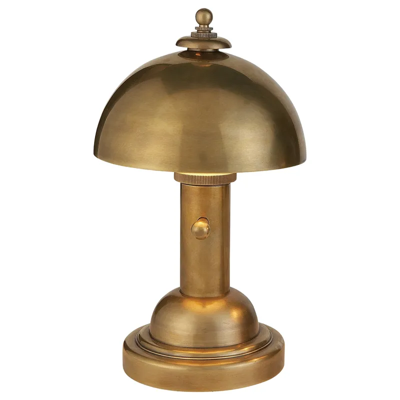 Thomas O'Brien Totie Task Lamp in Hand-Rubbed Antique Brass Table Lamp W7" x H11"