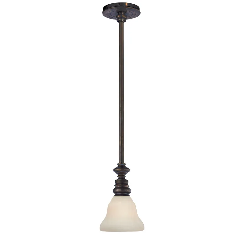 Chapman & Myers Boston Pendant in Bronze with SLEG Shade Ceiling Light W5.75"