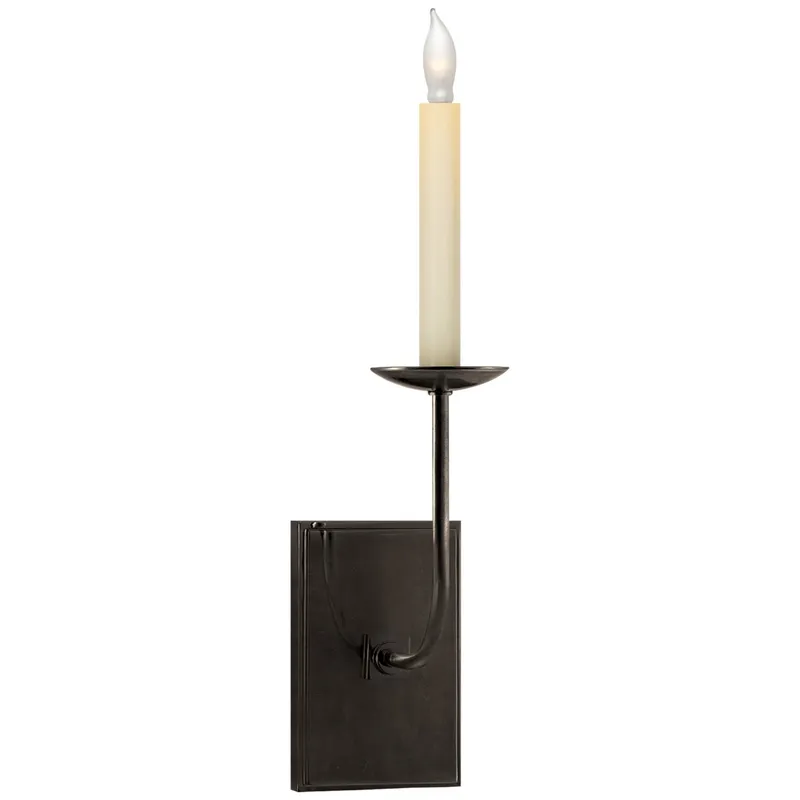 Chapman & Myers TT Single Sconce in Bronze Wall Light W4" x H18"