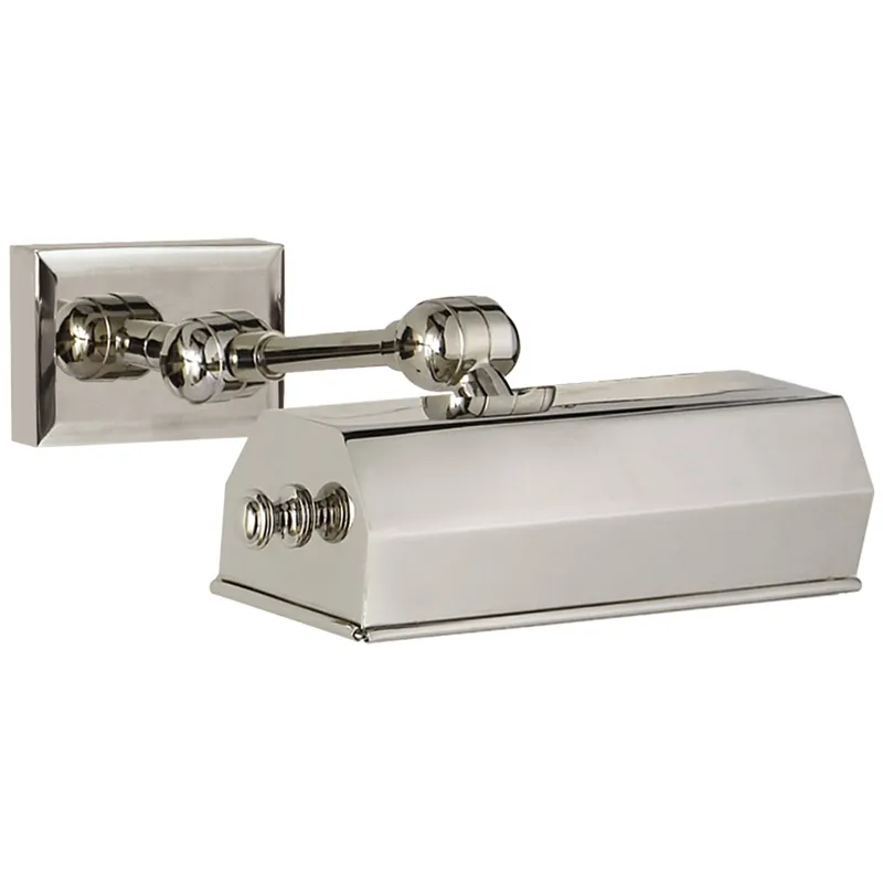 Chapman & Myers Dorchester 8" Picture Light in Polished Nickel Wall Light W8" x H4.5"