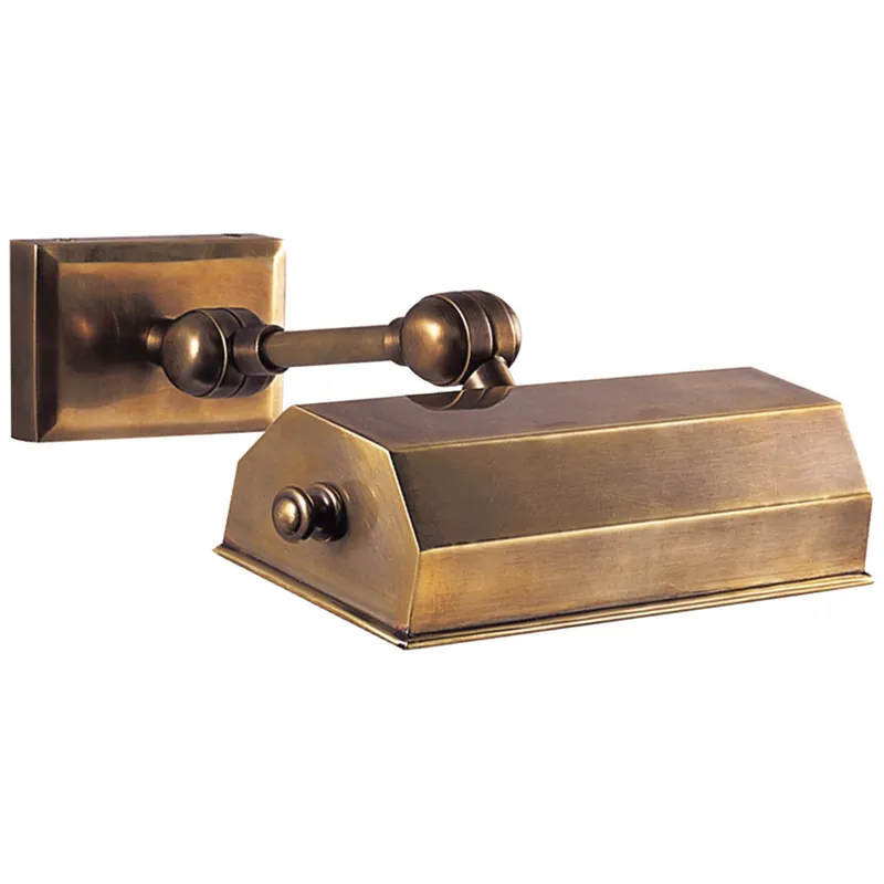 Chapman & Myers Dorchester 8" Picture Light in Antique-Burnished Brass Wall Light W8" x H4.5"