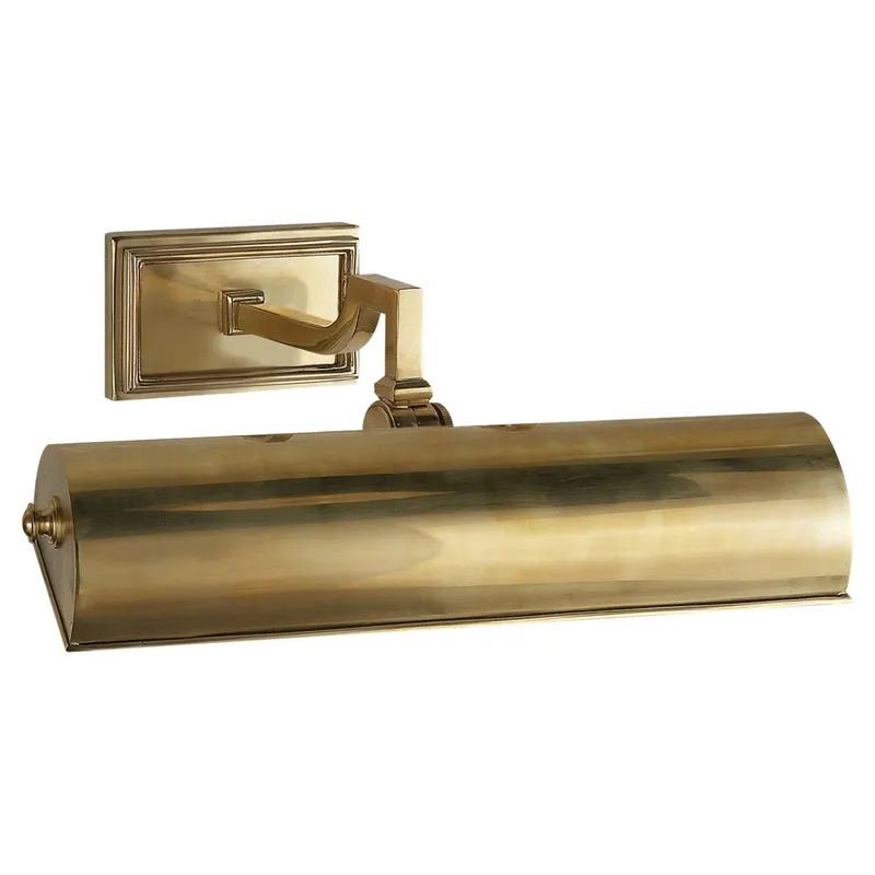 Alexa Hampton Dean 12" Picture Light in Natural Brass Wall Light W13.5" x H5"