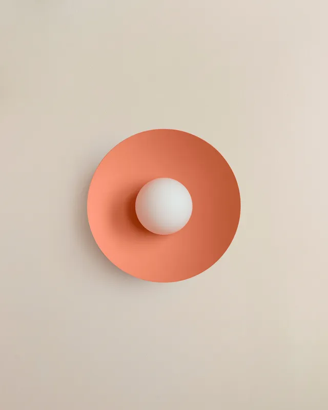 Arundel Orb Surface Mount – Peach / Patina Brass / Slim (ADA)