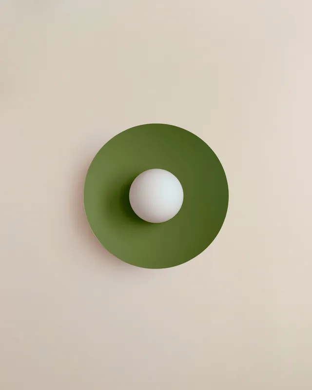 Arundel Orb Surface Mount – Reed Green / Patina Brass / Slim (ADA)