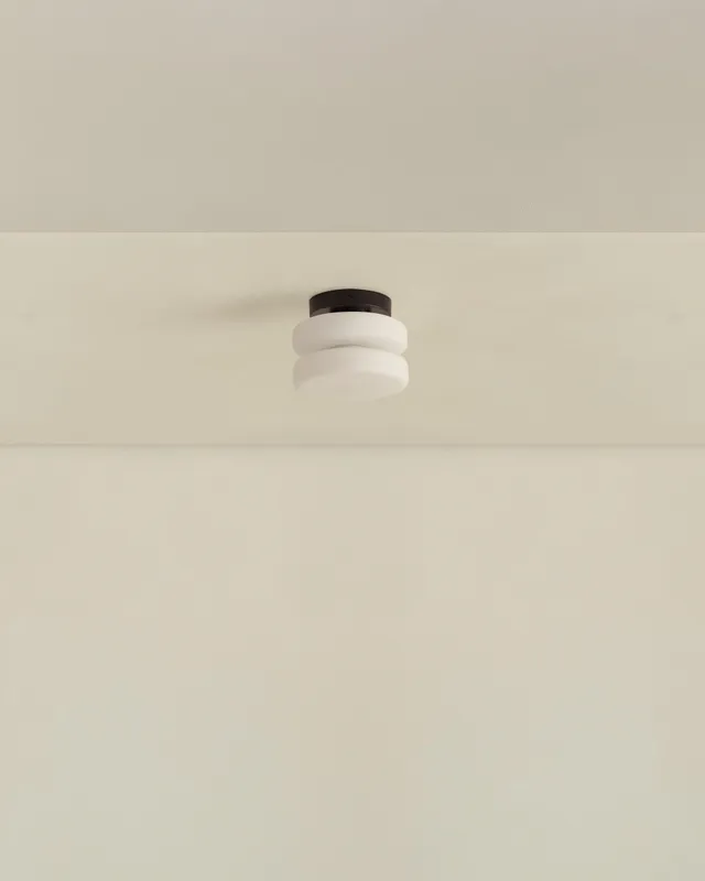 Double Puck Surface Mount – Blackened Brass / Hardwire