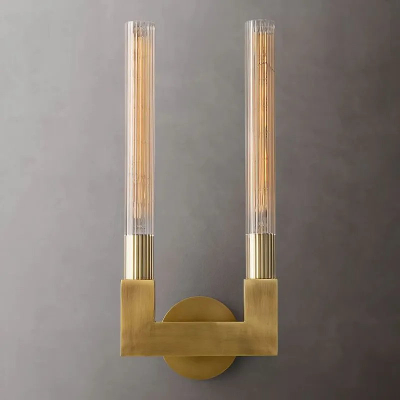Calvian Glass Double Wall Sconce
