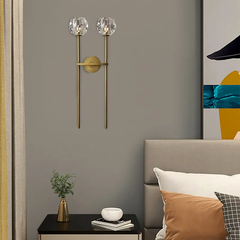 Orbelle Clear Glass Double Grand Wall Sconce