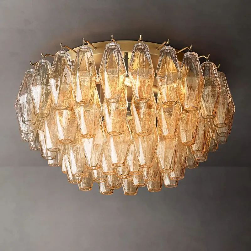 Lunara Clear Glass Flushmount 22"