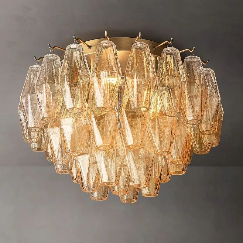 Lunara Clear Glass Flushmount 17"