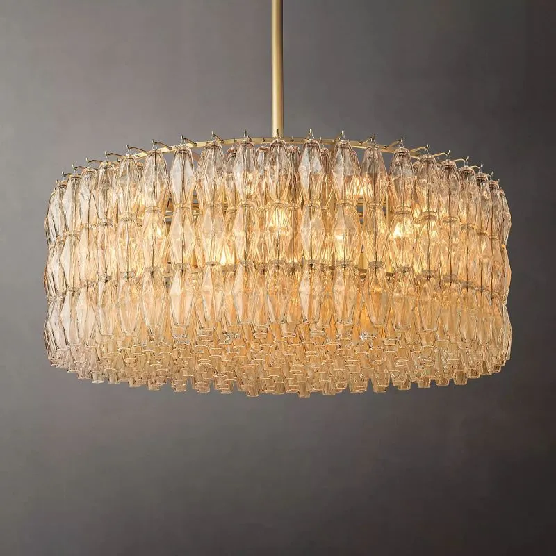 Lunara Clear Glass Round Chandelier 47"